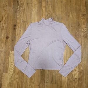 Lovers And Friends Womens‎ Lightweight Long Sleeve Mock Neck Top Deep Tan Large